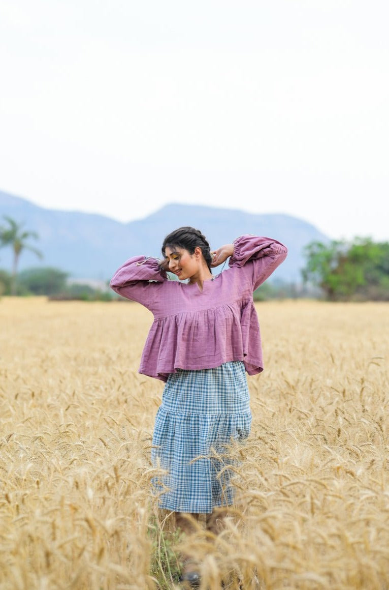 Buy Apanakah Halo Organic Cotton Crop Top With Long Skirt For