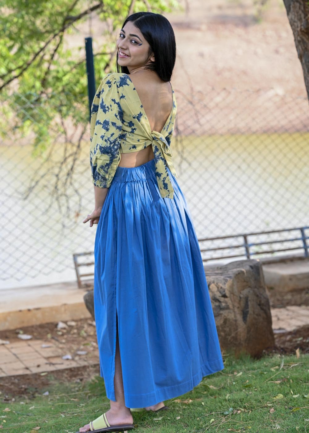 Polar Set Tie Dye Crop Top with Long Skirt